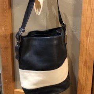 Coach Crossbody Hobo - Leather Navy/Cream